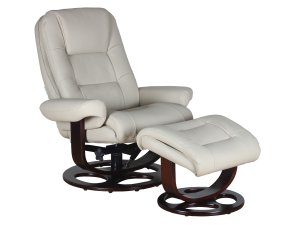 Jacque Pedestal Reclining Chair & Ottoman